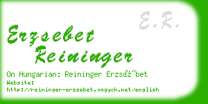 erzsebet reininger business card